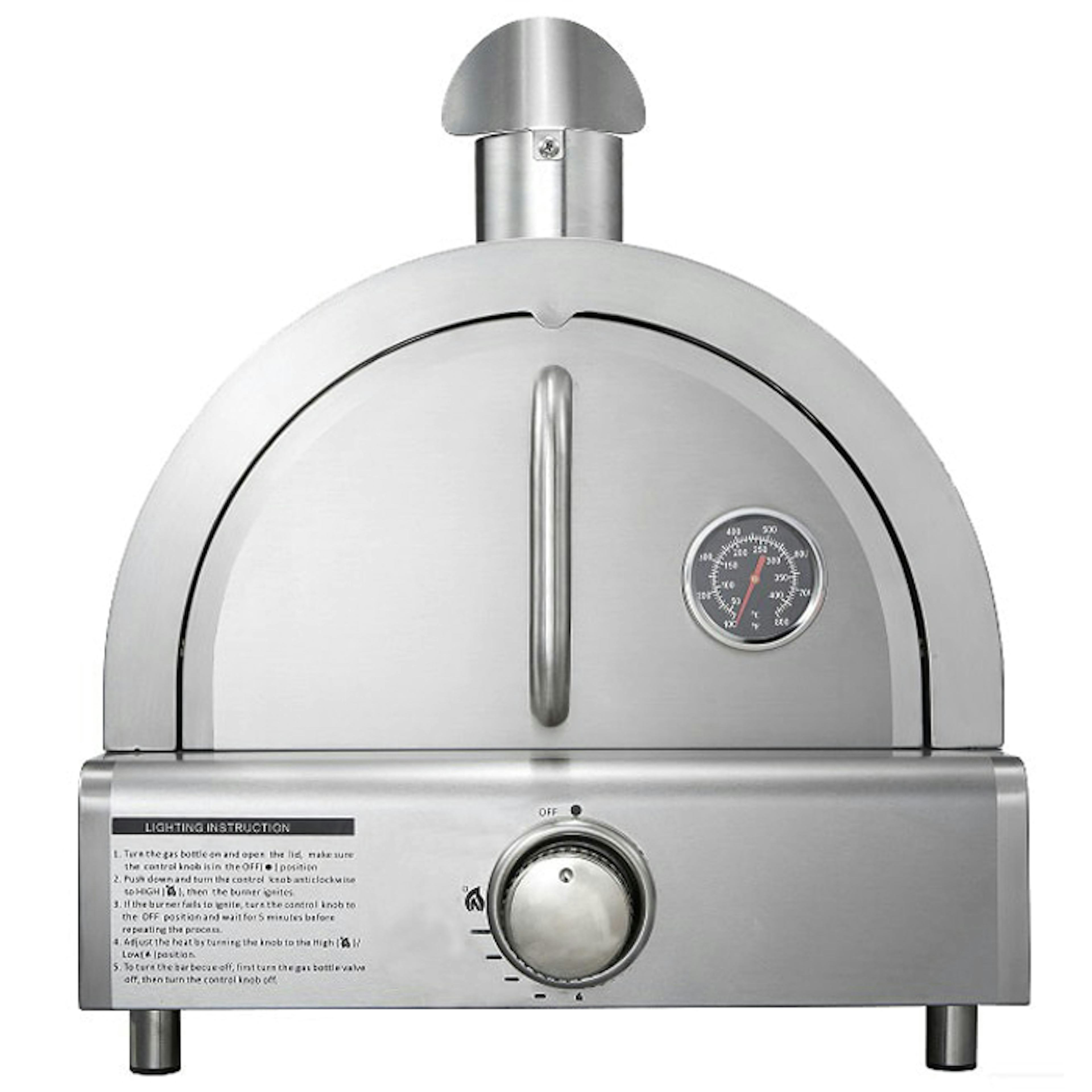 Pizzaugn Myoutdoorkitchen Philadelphia Fristående i Rostfritt Stål med Pizzasten i Tegel