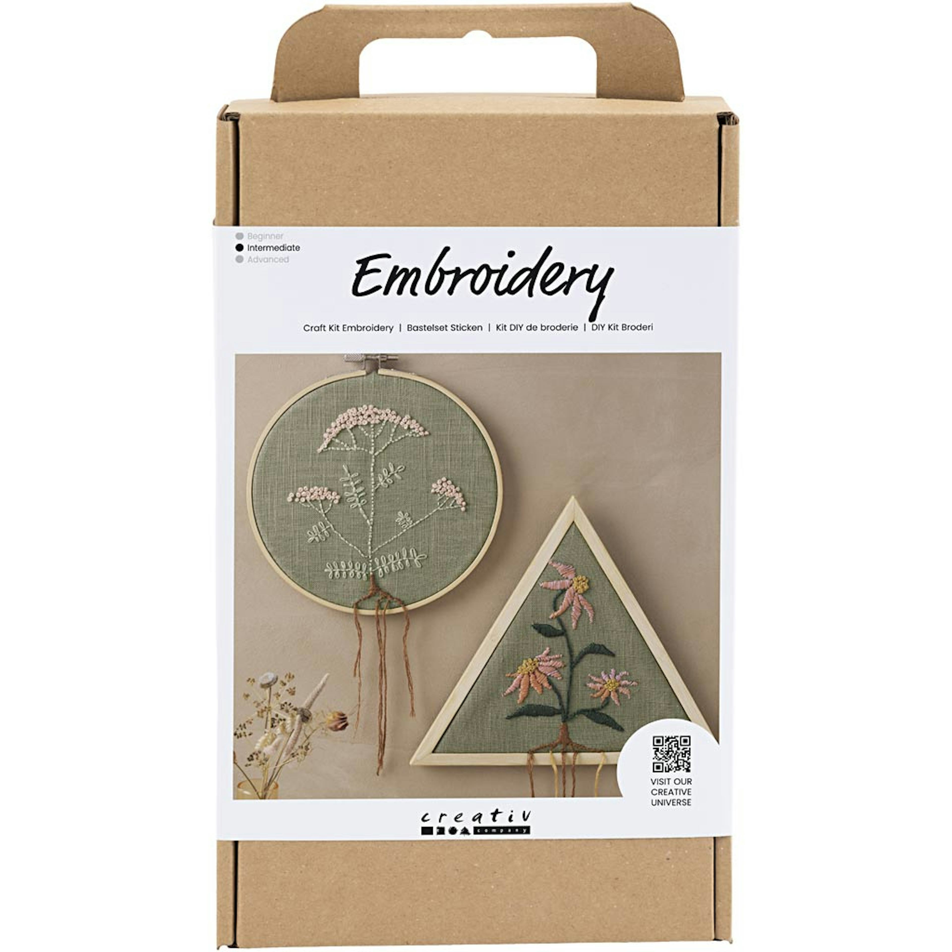 Broderi Creativ Company DYI Kit Mattgrön Broderiramar