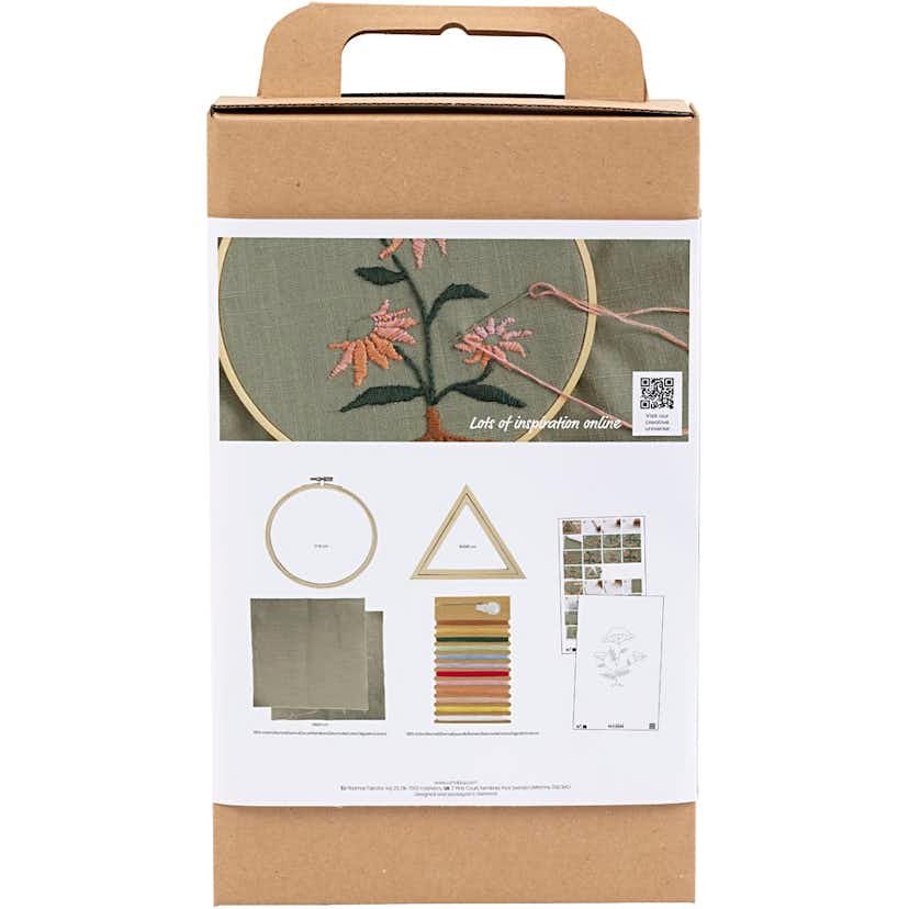 Broderi Creativ Company DYI Kit Mattgrön Broderiramar