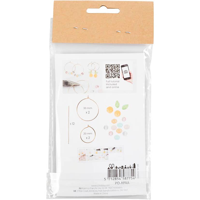 Smycken Creativ Company Mini DIY Kit Creoler med Pärlor