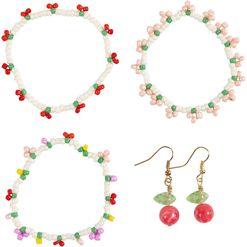 Smycken Creativ Company Mini DIY Kit Elastiskt Armband och Örhänge