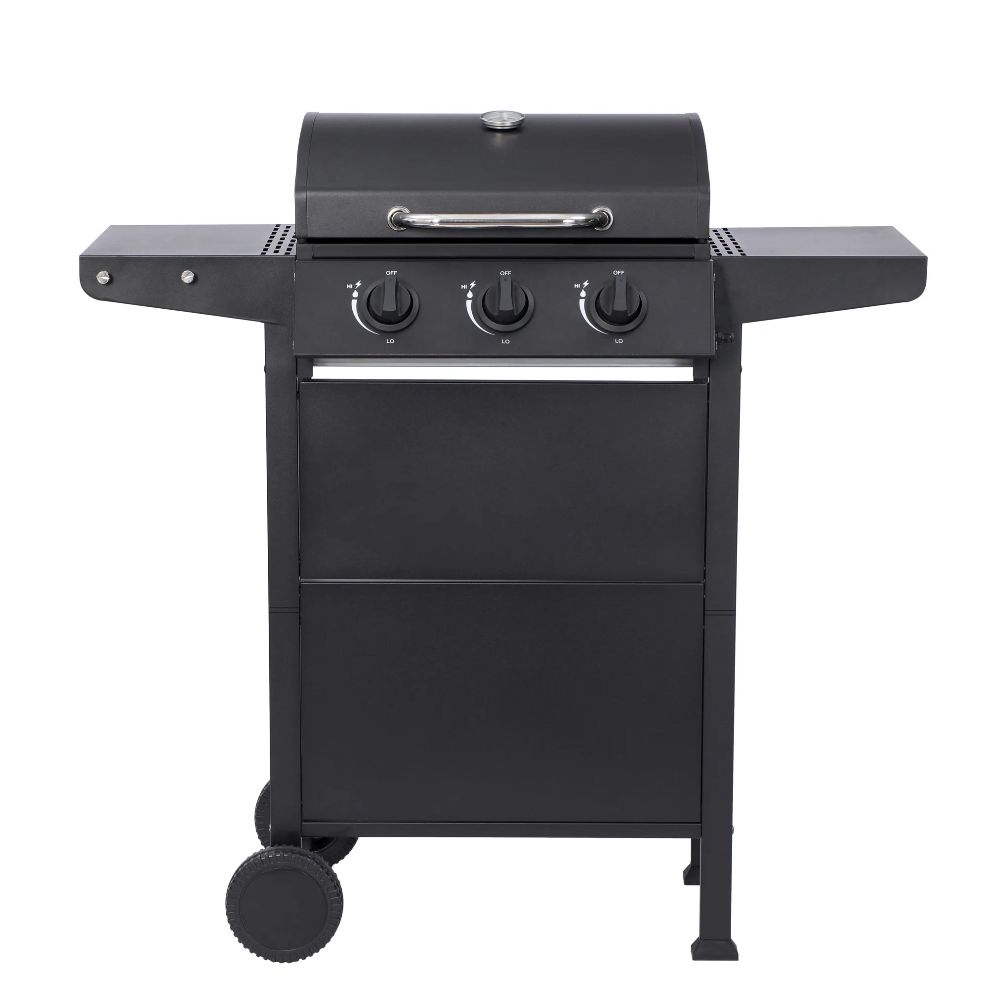 Gasolgrill Dose Barbeque Svart Med 3 Brännare