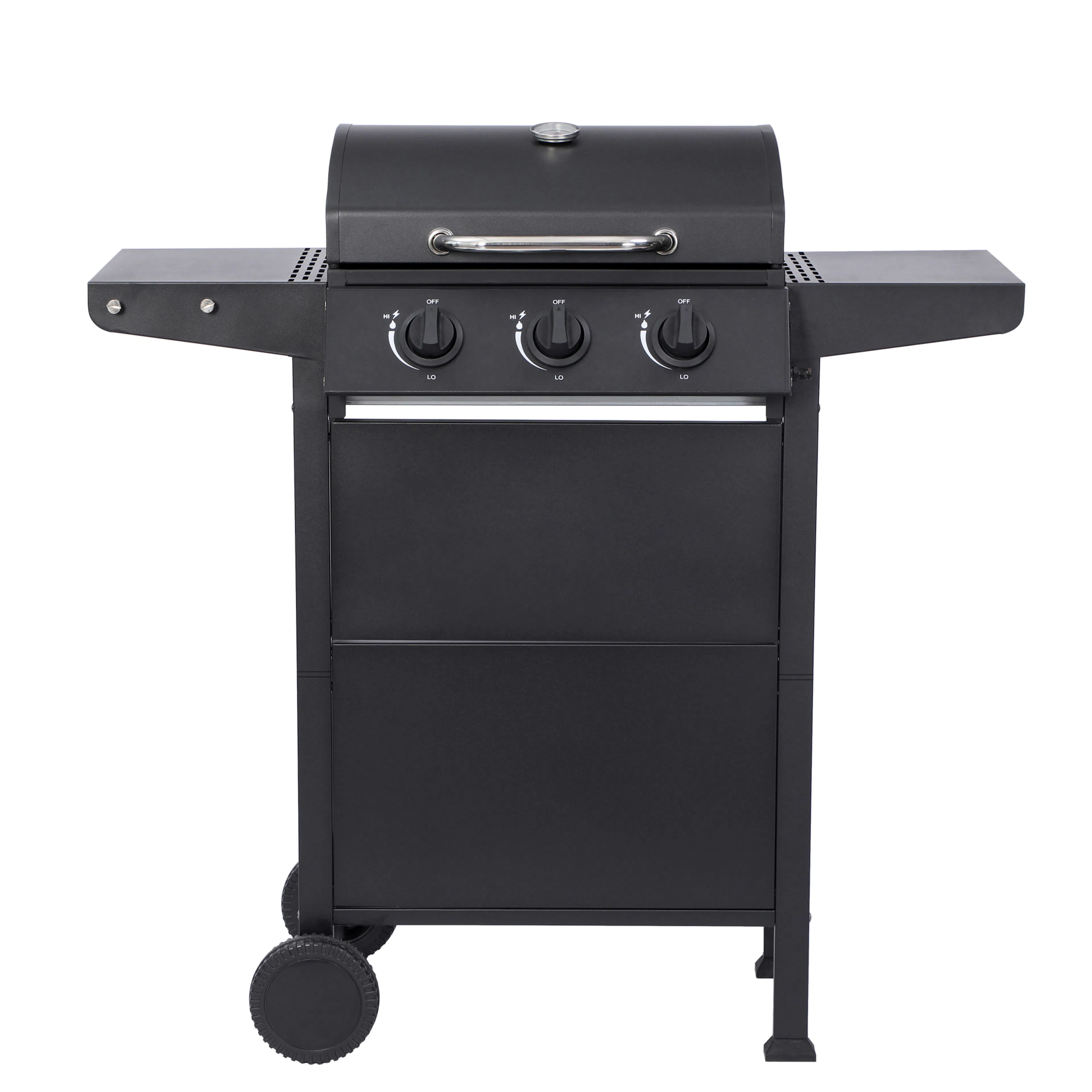 Gasolgrill Dose Barbeque Svart Med 3 Brännare