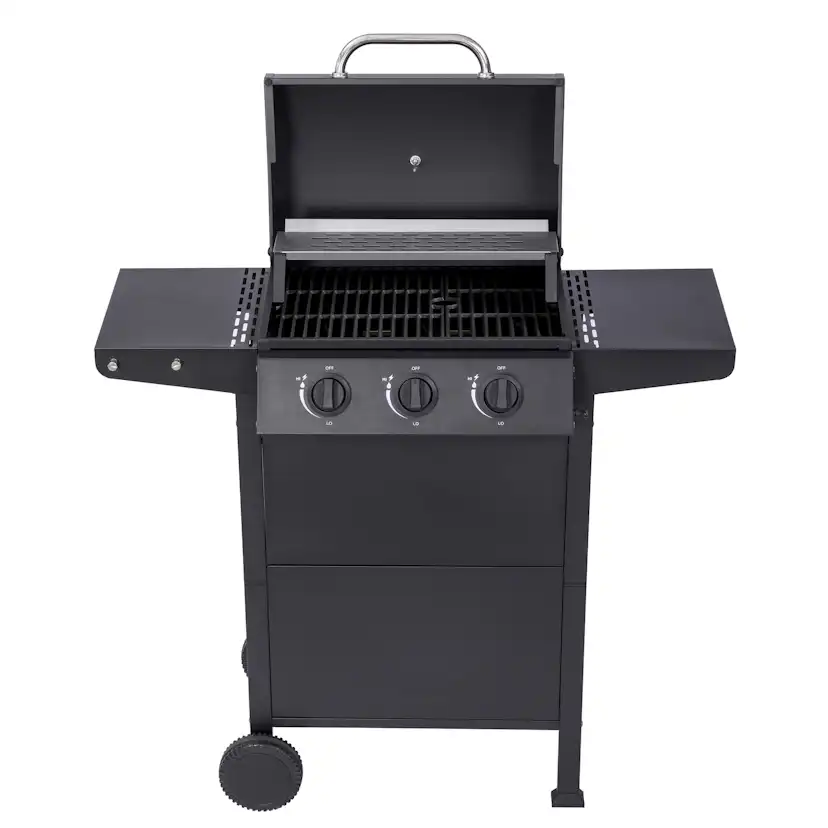 Gasolgrill Dose Barbeque Svart Med 3 Brännare