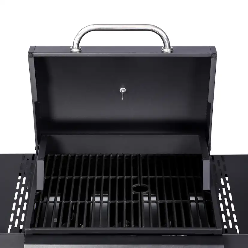 Gasolgrill Dose Barbeque Svart Med 3 Brännare