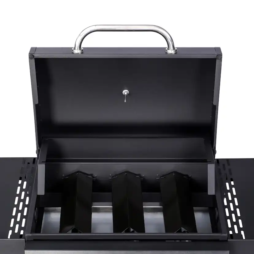 Gasolgrill Dose Barbeque Svart Med 3 Brännare