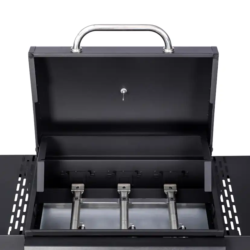 Gasolgrill Dose Barbeque Svart Med 3 Brännare