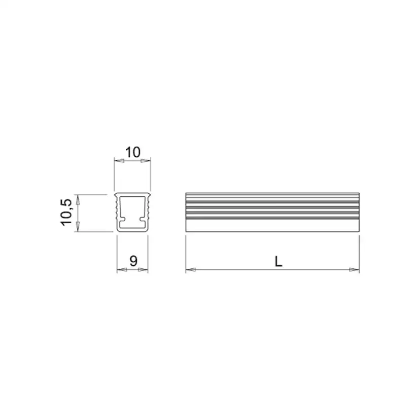 LED-profil Beslag Design Apex med Bländskydd