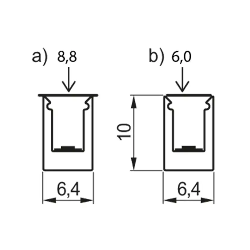 LED-profil Beslag Design LD8104