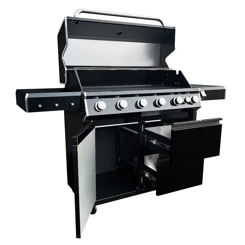 Gasolgrill Kobe Premium 6+1 Svart