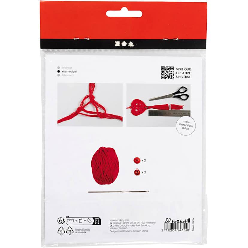 Virkning Creativ Company Mini DIY Kit Hjärtan