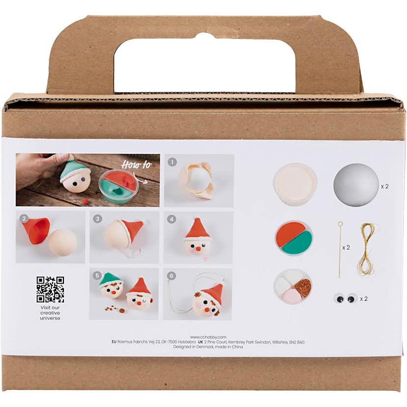 Julgranskulor Creativ Company Mini DIY Kit Röda och Gröna Nissar