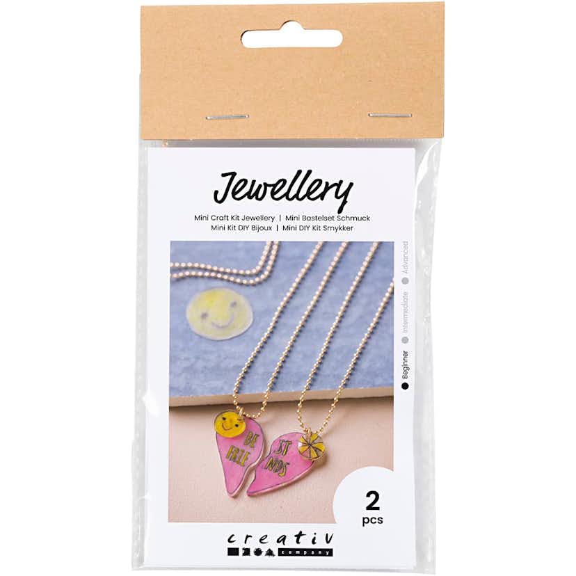 Smycken Creativ Company Mini DIY Kit Vänskapshalsband i Krympplast