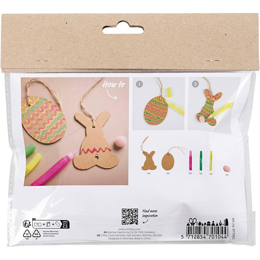DIY-kit Creativ Company Dekoration Ägg och Kanin