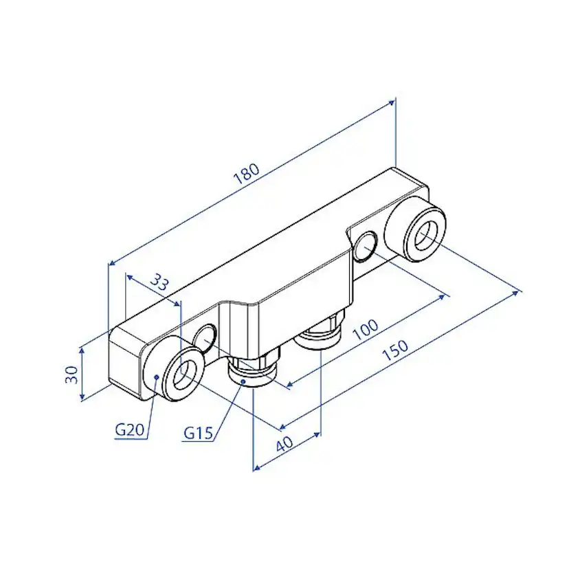 Blandarfäste Trio Perfekta för Utanpåliggande Rördragning
