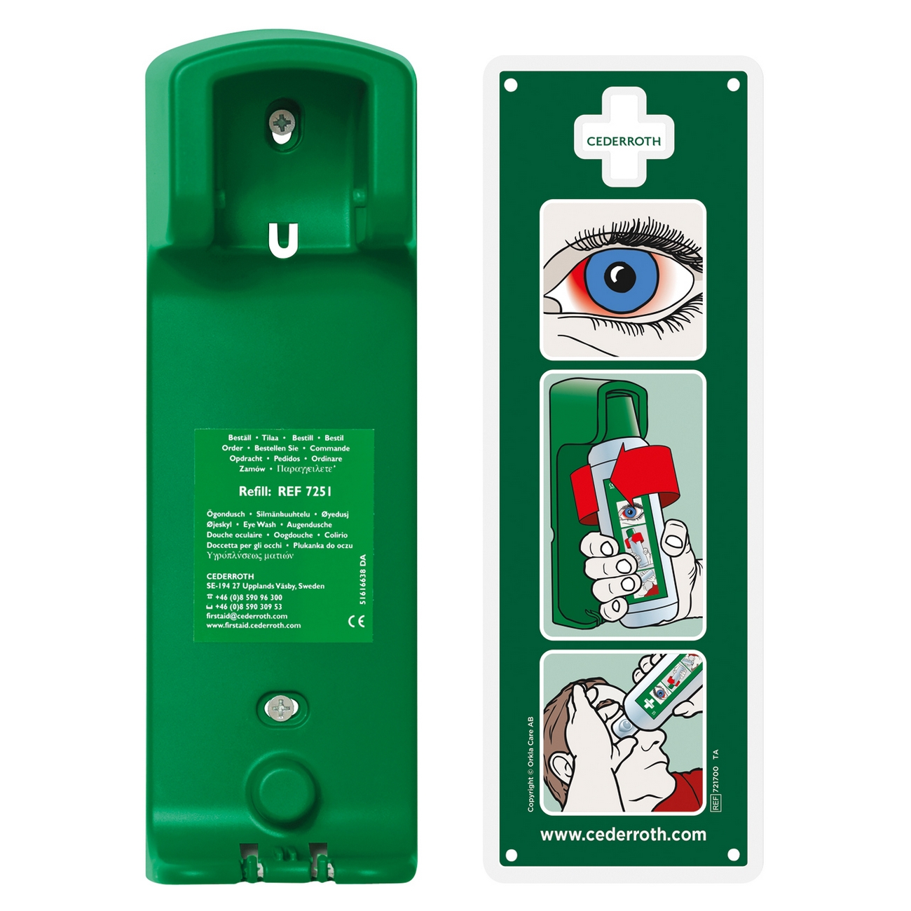 Vägghållare Cederroth till Ögondusch 500 ml