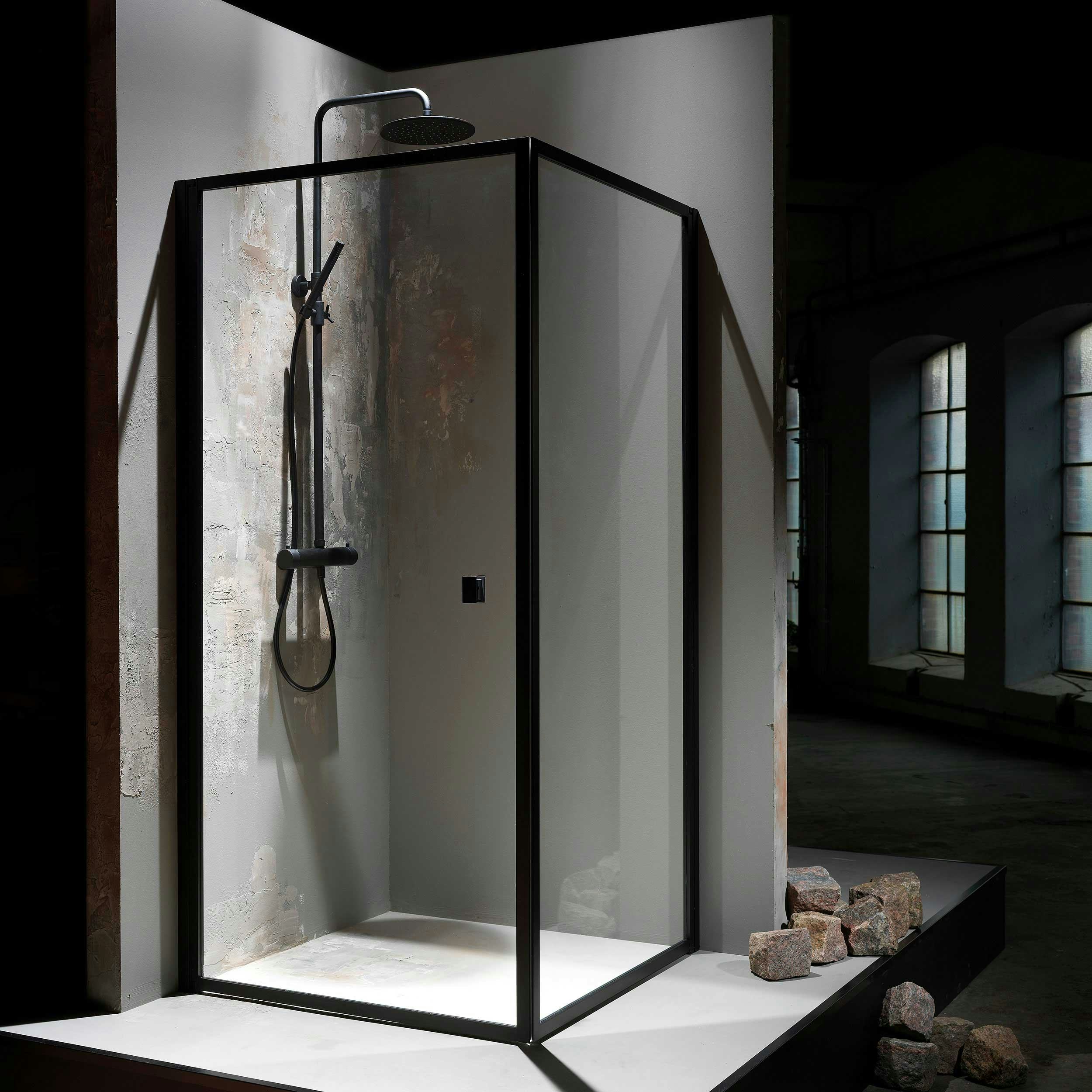 Duschhörn Macro Design Empire Swing Svart Klarglas