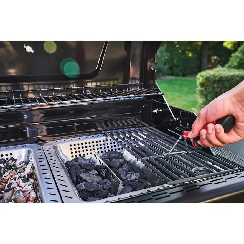 Hybridgrill Char-Broil Gas2Coal 2.0 4B, Gasolgrill/Kolgrill med 4 Brännare