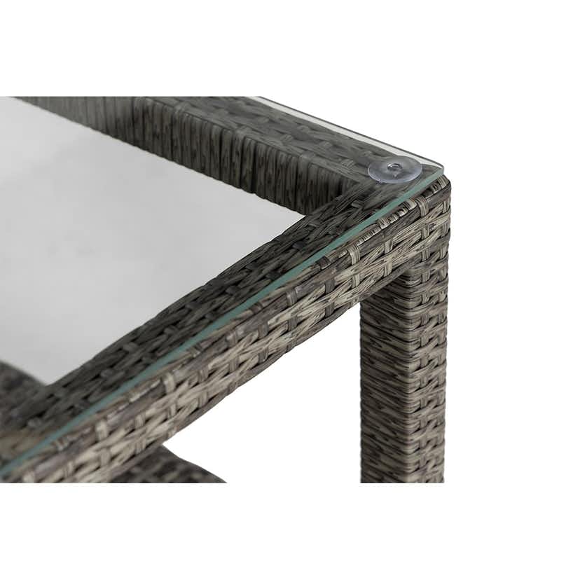 Utebord Comfort Garden Bahamas med Hylla 75x75 cm Utomhus