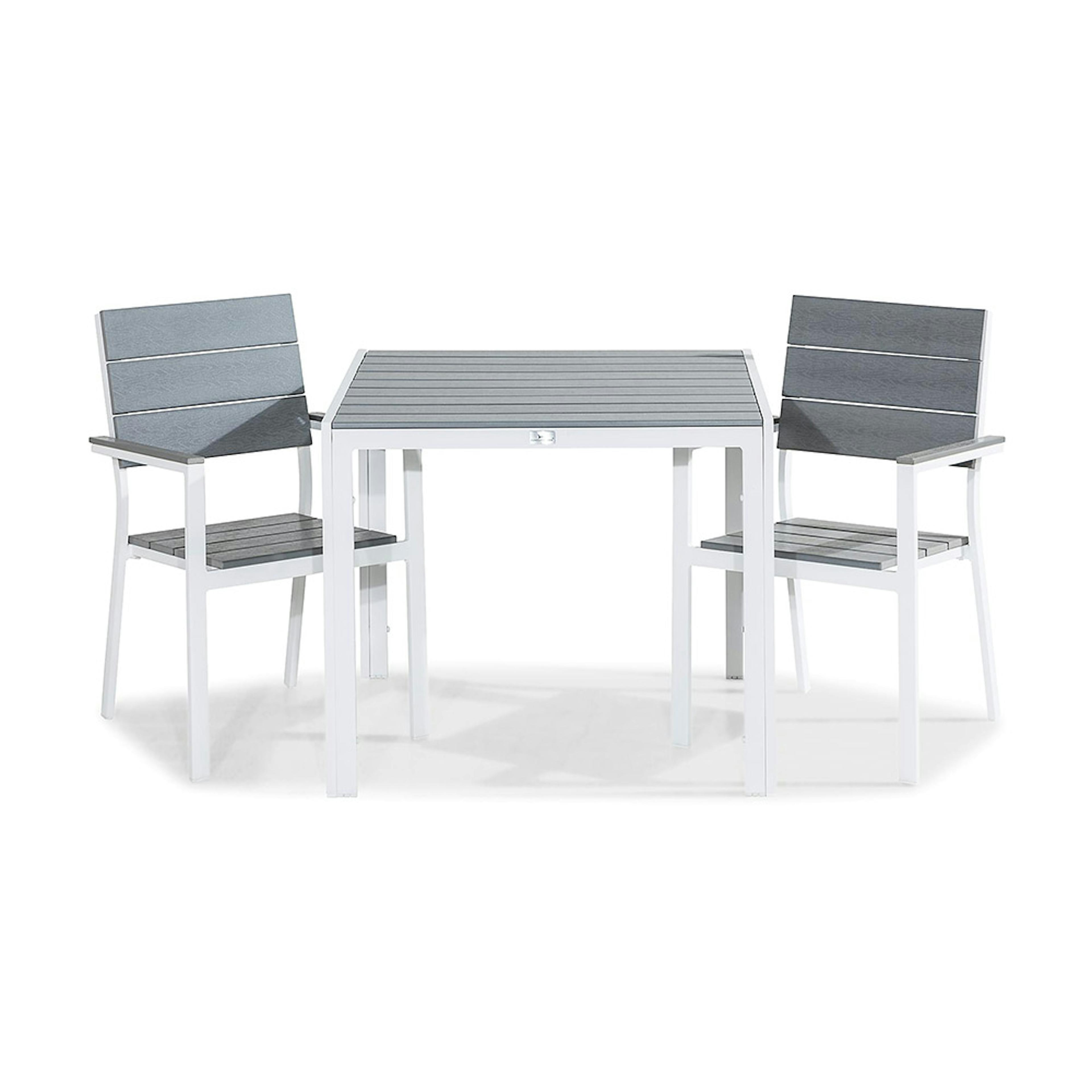 Matgrupp Utomhus Comfort Garden Tunis 90 med 2 StapelTrädgårdsstolar