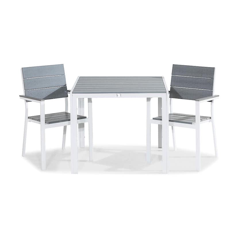 Matgrupp Utomhus Comfort Garden Tunis 90 med 2 StapelTrädgårdsstolar