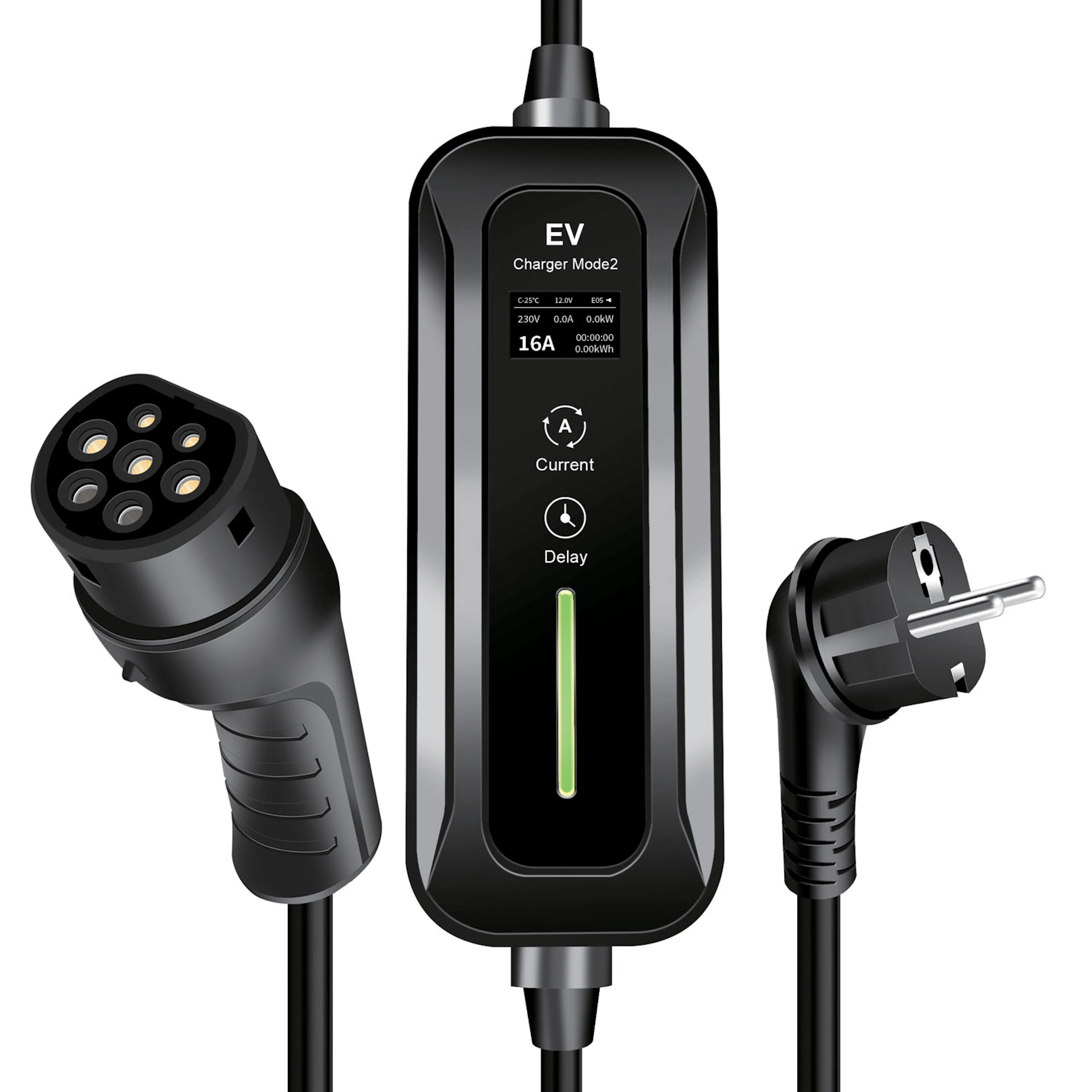 Laddare LogiLink Elbil Typ 2 230V 1-fas 16A 3,7 kW