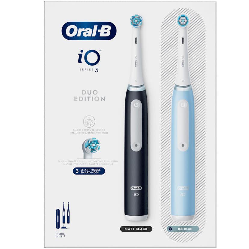 Eltandborste Oral-B iO3 Duo Matt Black/Ice Blue