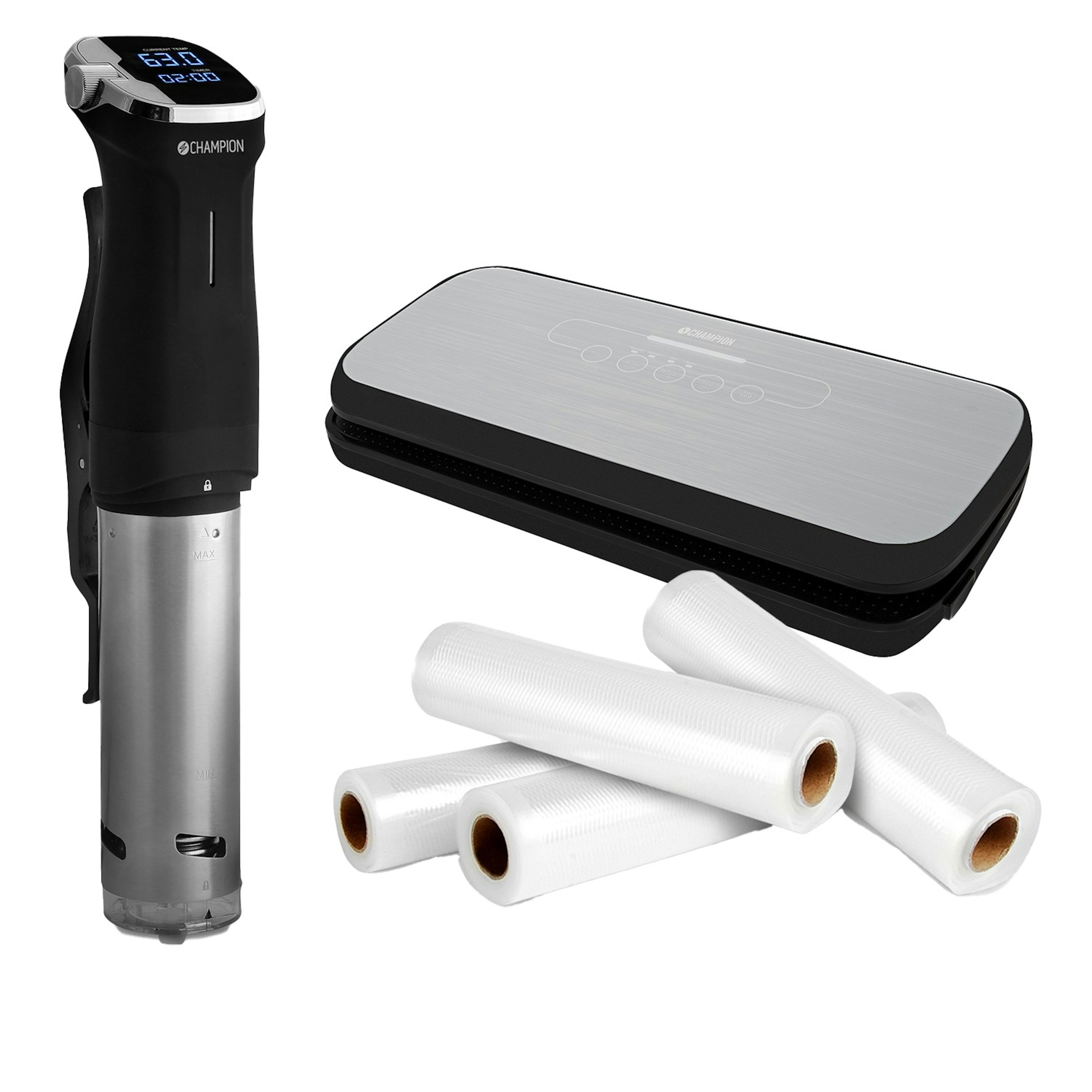 Sous Videpaket Champion m. Vakuumförpackare Fresh & 4 rullar