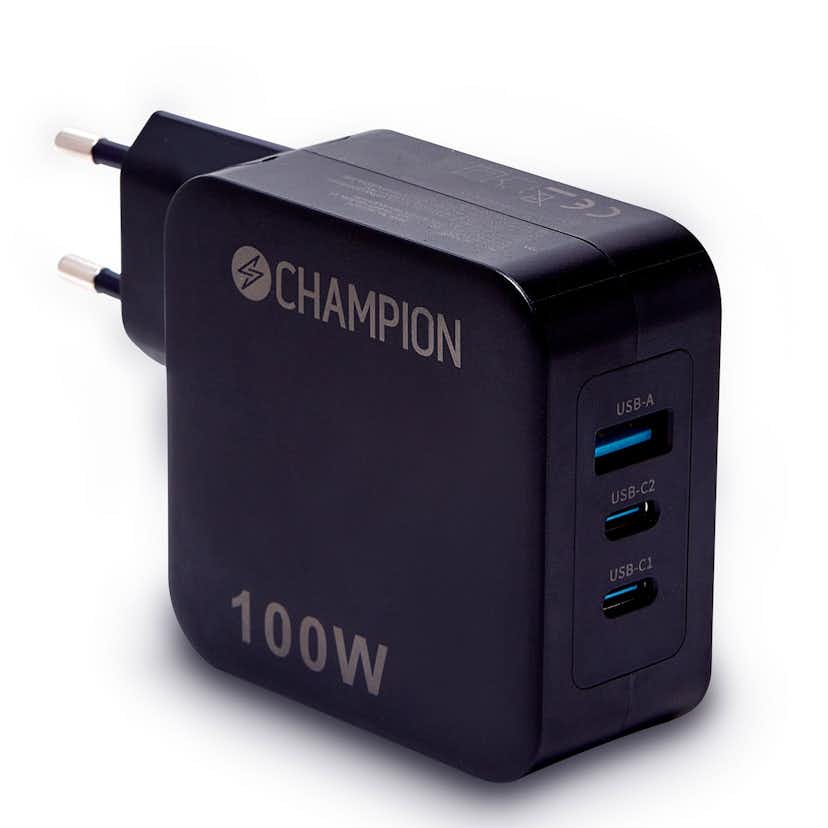 Laddare Champion 100W PD / QC Svart