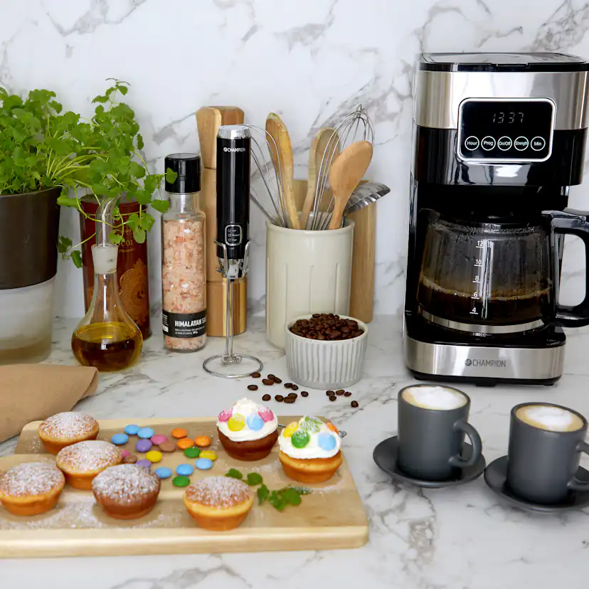 Kaffebryggare Champion Digital 12-koppar 1,5L KB400 Rostfri