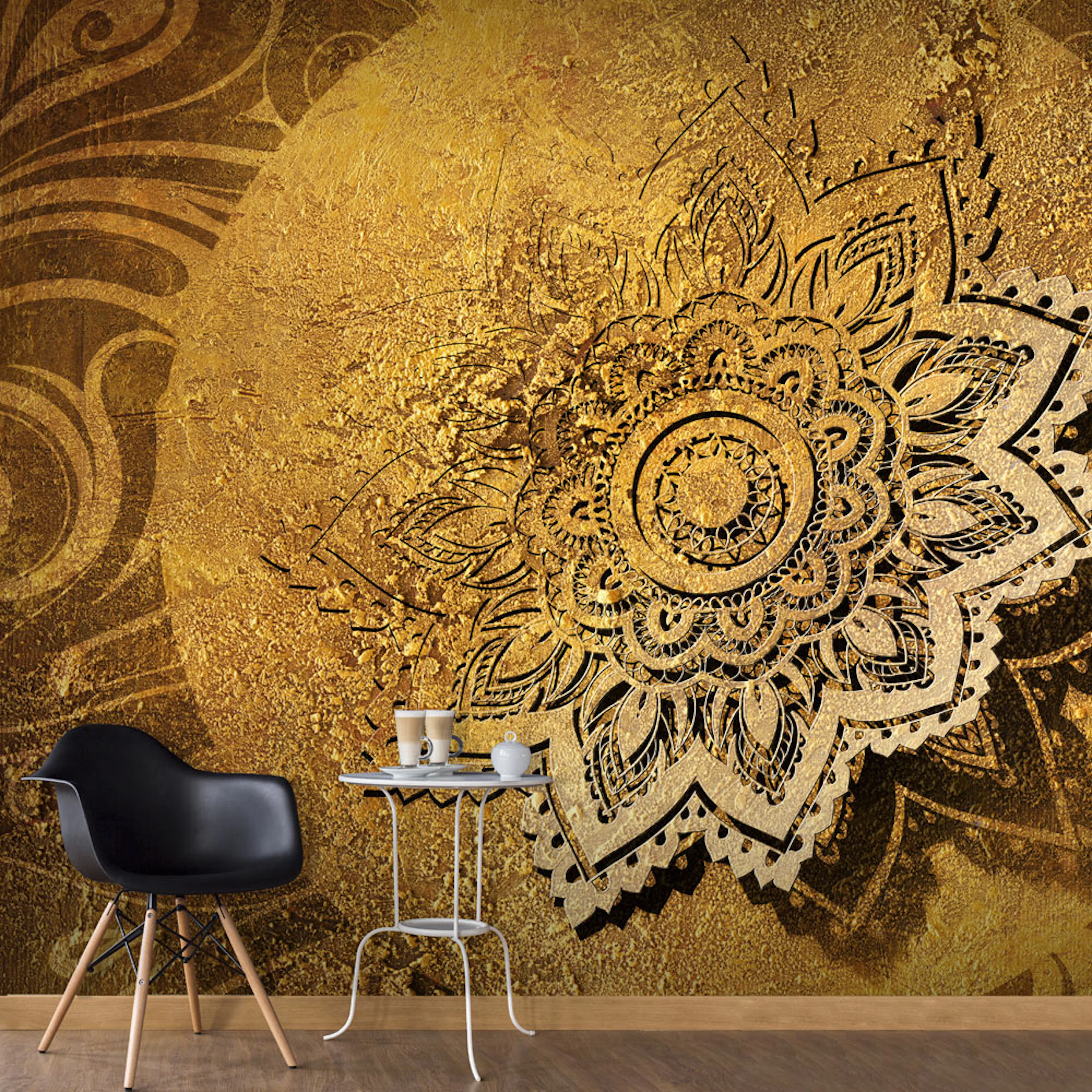 Fototapet Arkiio Självhäftande Golden Illumination