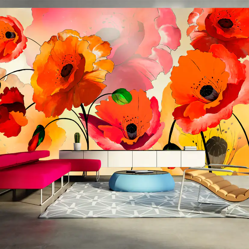 Fototapet XXL Arkiio Velvet poppies 500x280 cm