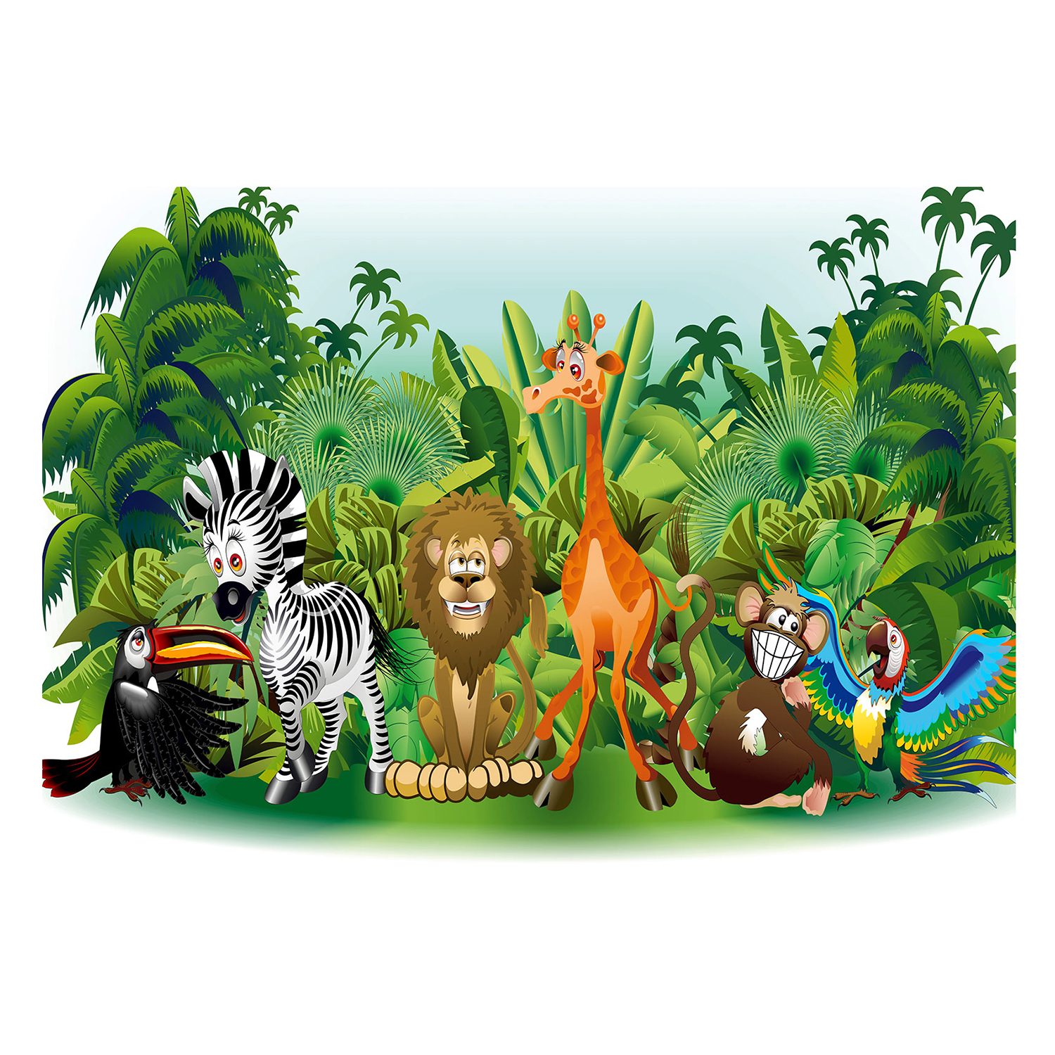 Fototapet Arkiio Jungle Animals 450x315 cm