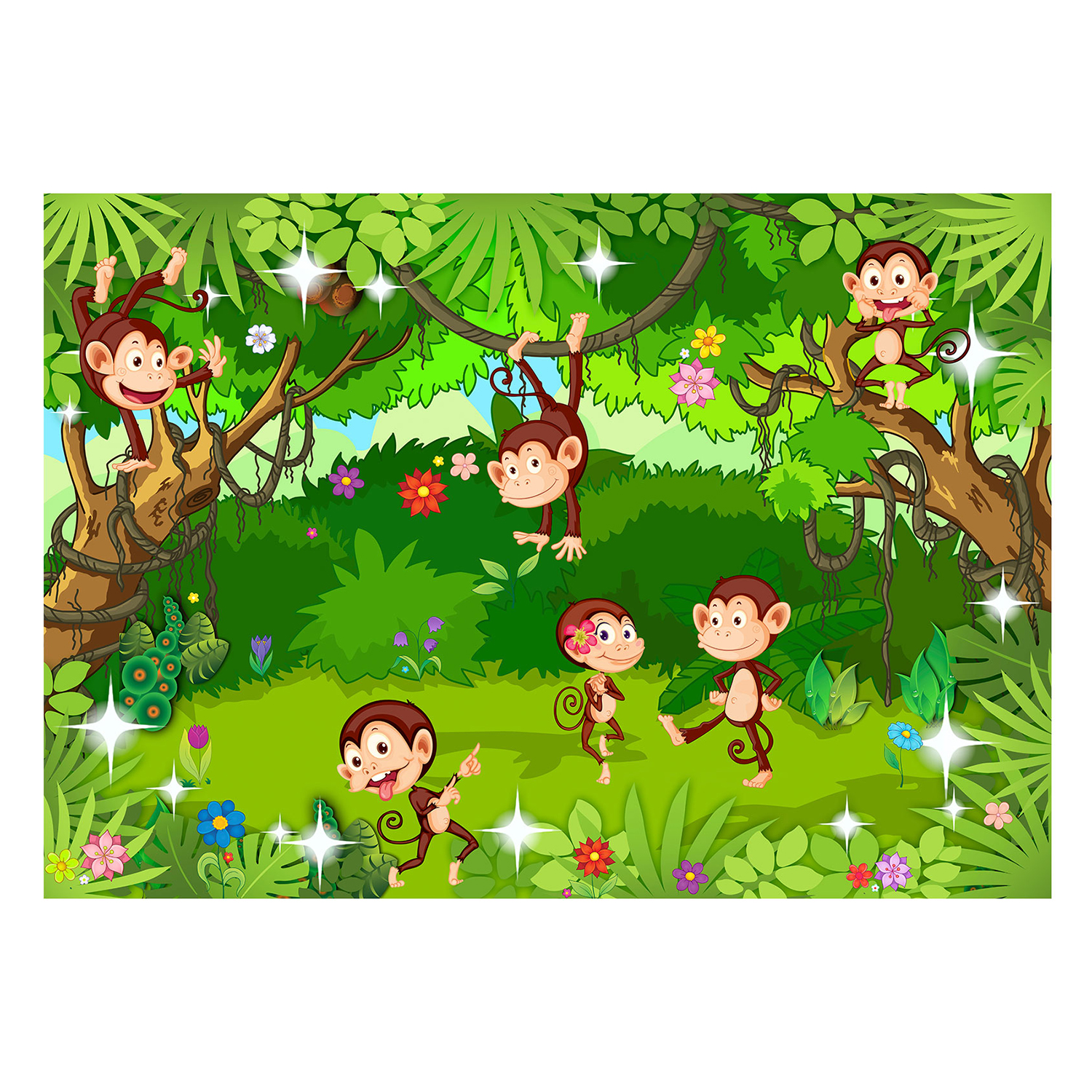 Fototapet Arkiio Monkey Tricks 450x315 cm