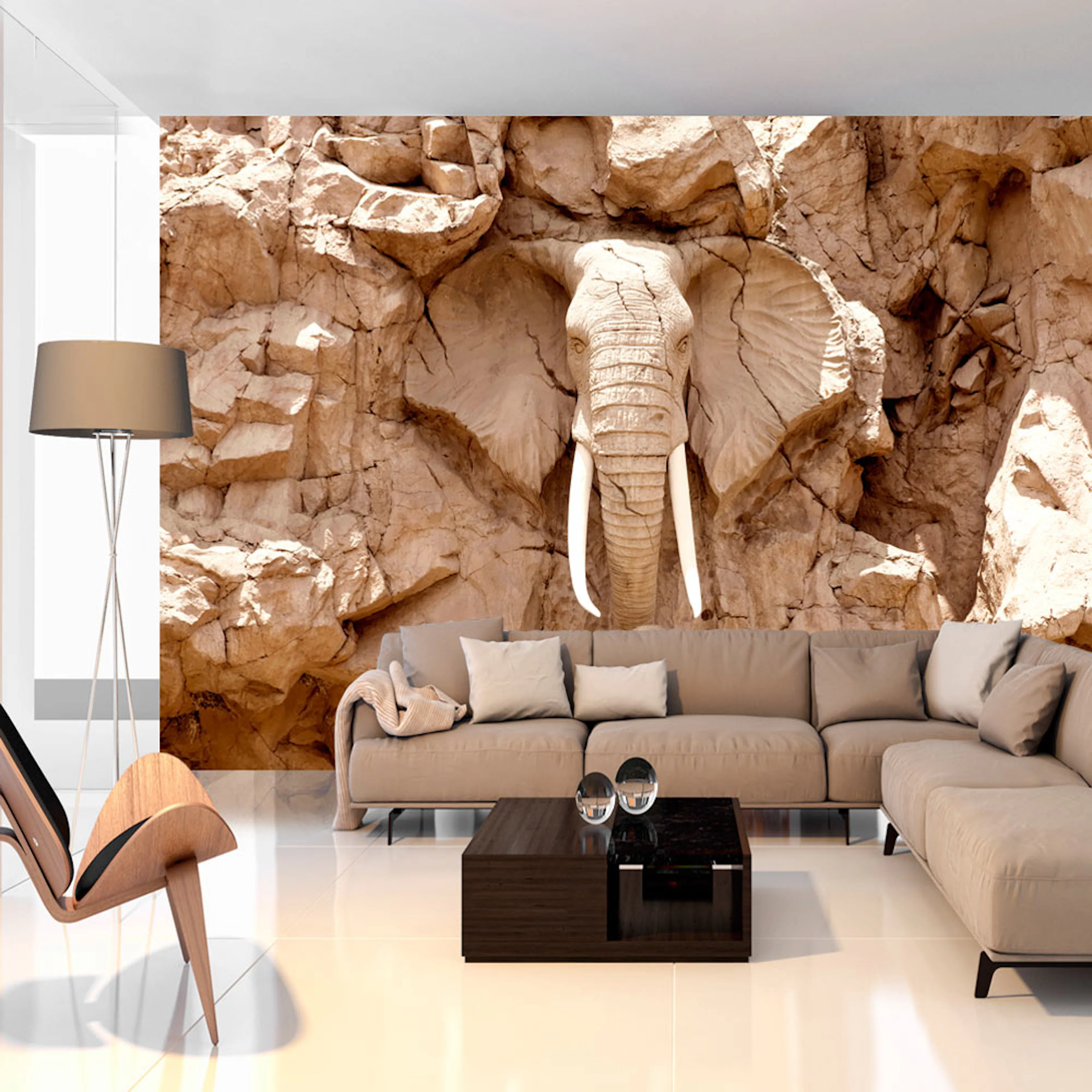 Fototapet Arkiio Stone Elephant South Africa 450x315 cm