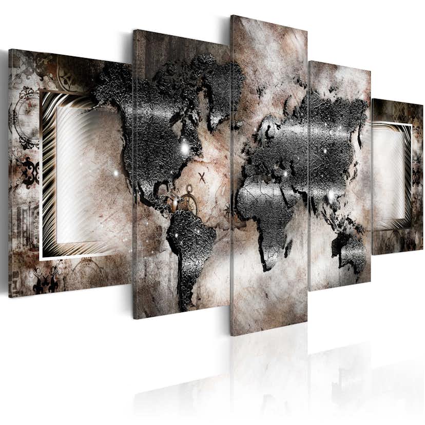 Akrylglastavla Arkiio Graphite Map