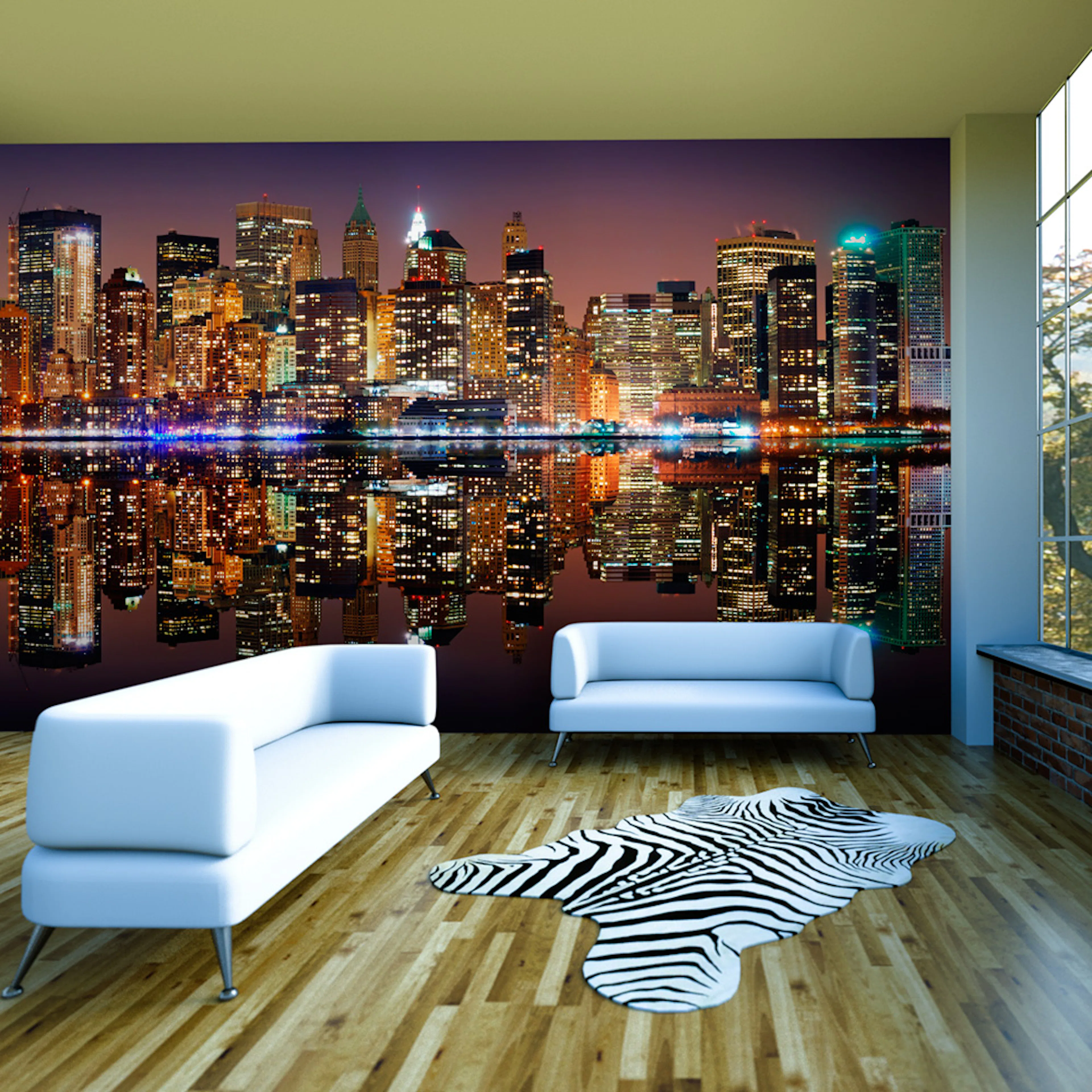 Fototapet XXL Arkiio Gold reflections NYC 550x270 cm