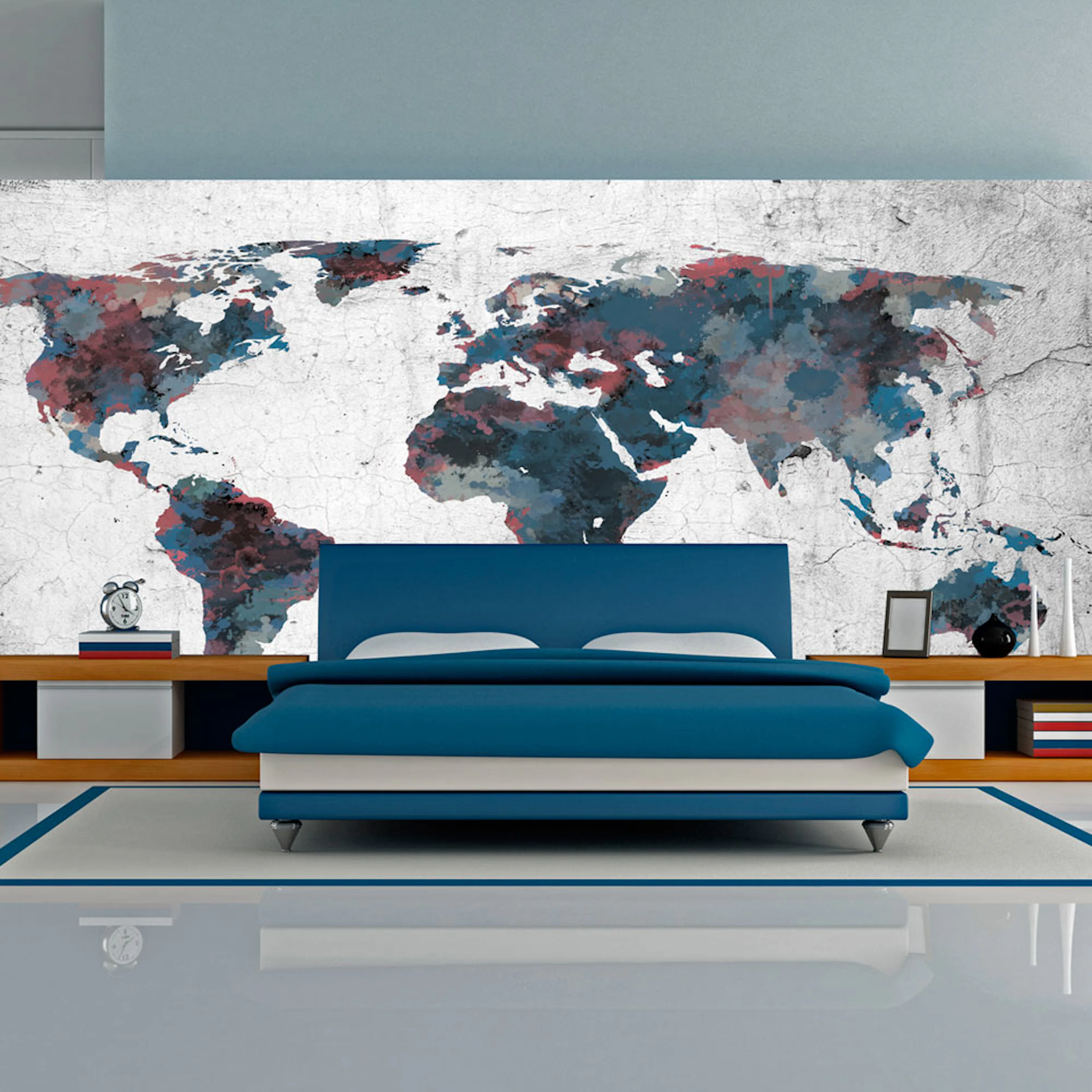 Fototapet XXL Arkiio World map on the wall 550x270 cm