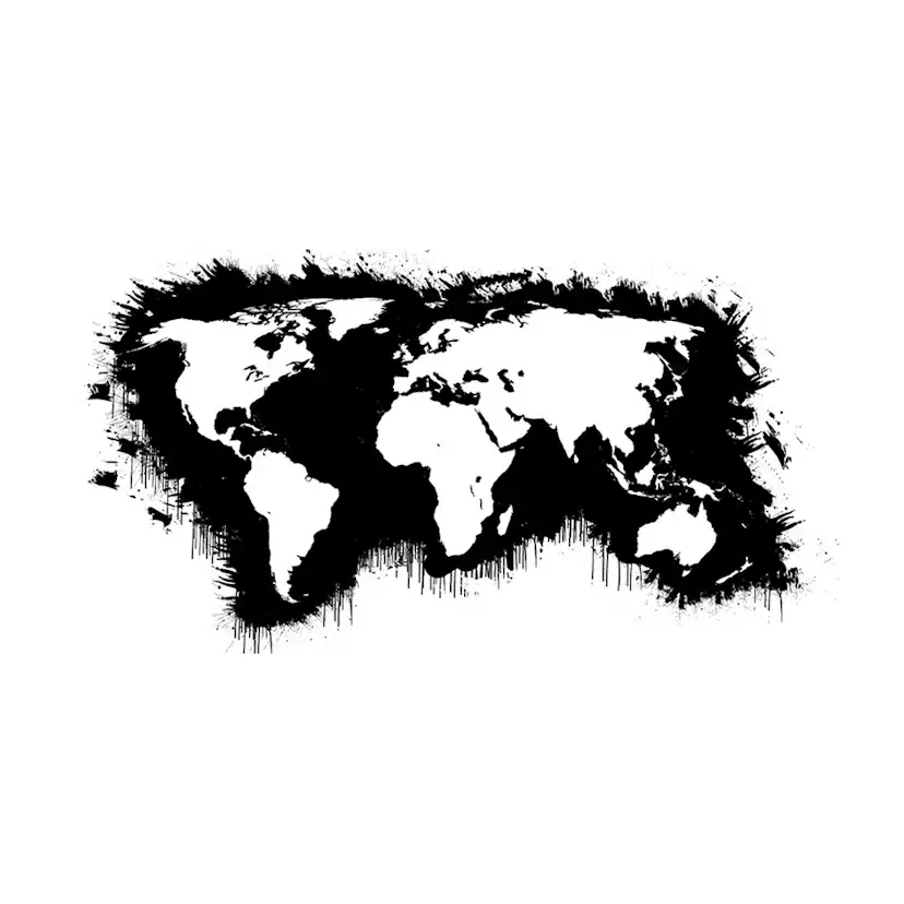 Fototapet XXL Arkiio Vita kontinenter, svart hav ... 550x270 cm