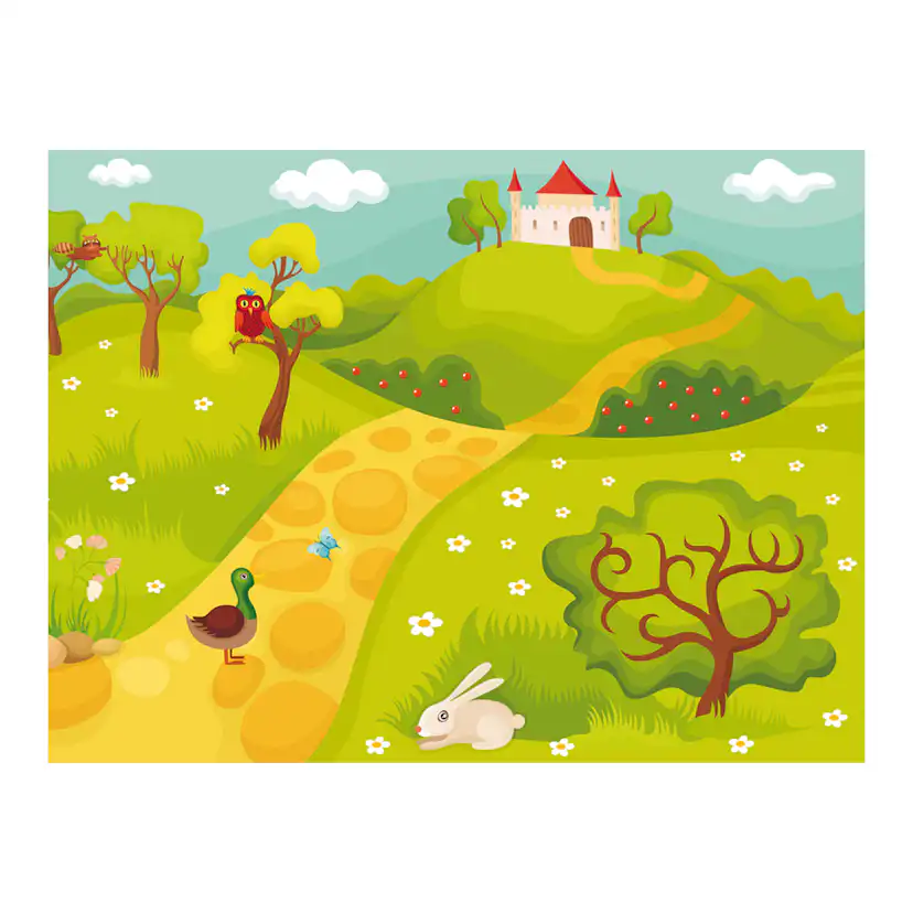 Fototapet Arkiio En Väg Till En Magisk Slott