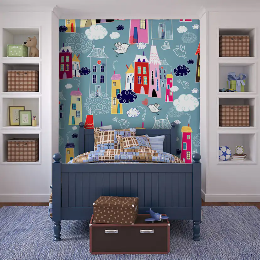 Fototapet Arkiio Stad Bland Molnen