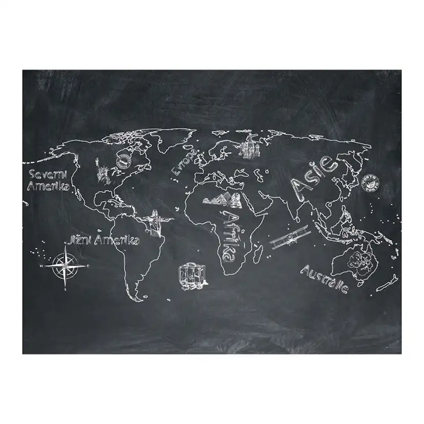 Fototapet Arkiio Liten Resa. Stor Resor Tjeckiska Språket