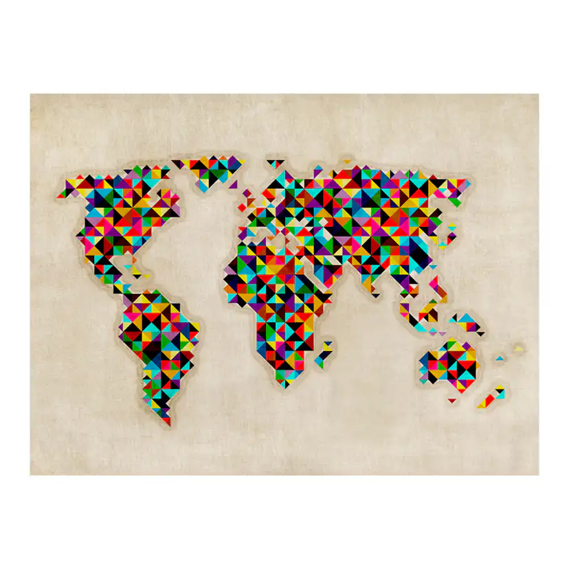 Fototapet Arkiio World Map A Kaleidoscope Of Colors