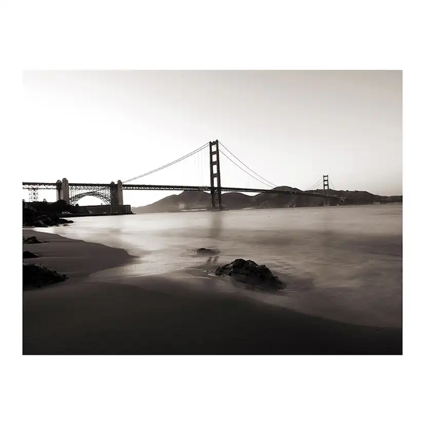 Fototapet Arkiio San Francisco: Golden Gate Bridge I Svart Och Vitt