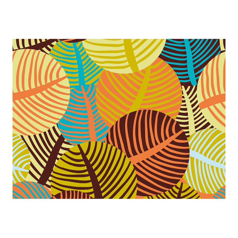 Fototapet Arkiio Kollage: Löv