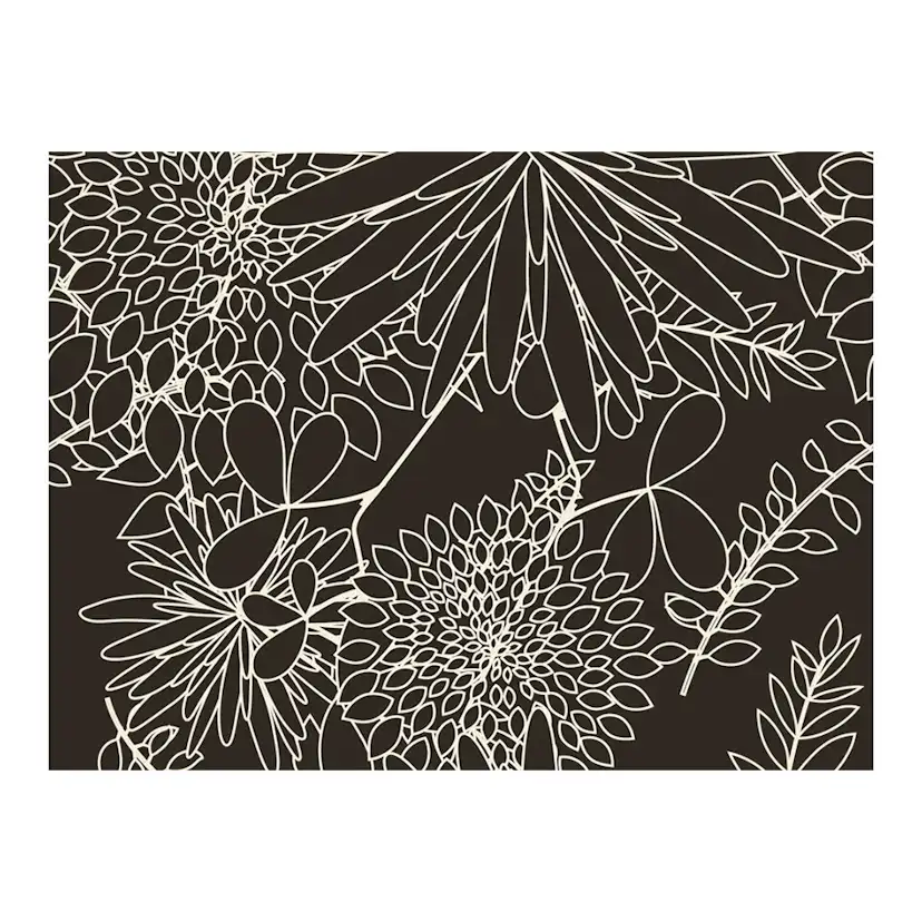 Fototapet Arkiio Svart Och Vit Blommig Bakgrund