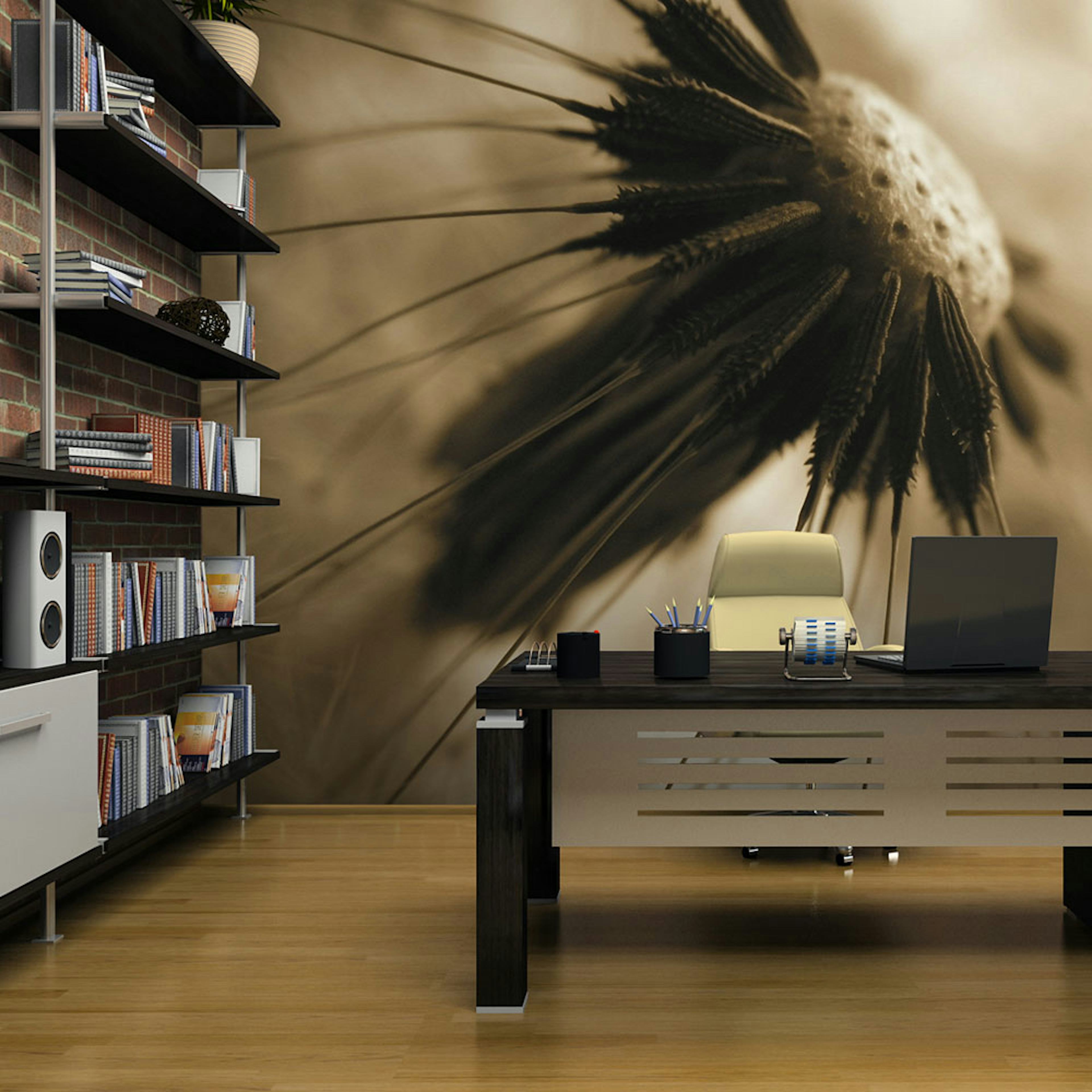 Fototapet Arkiio Maskros Sepia LFTNT1303