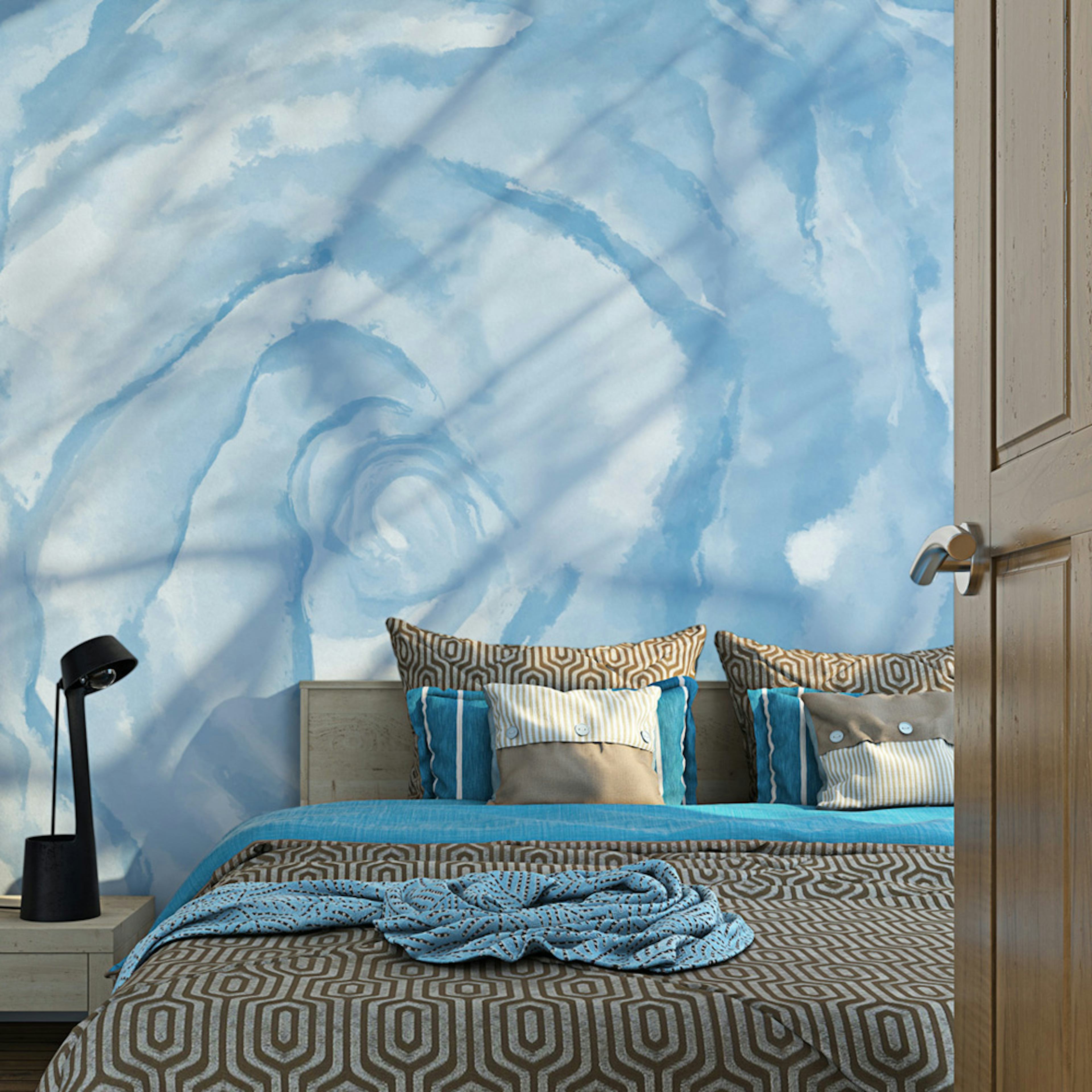 Fototapet Arkiio Ros Blå