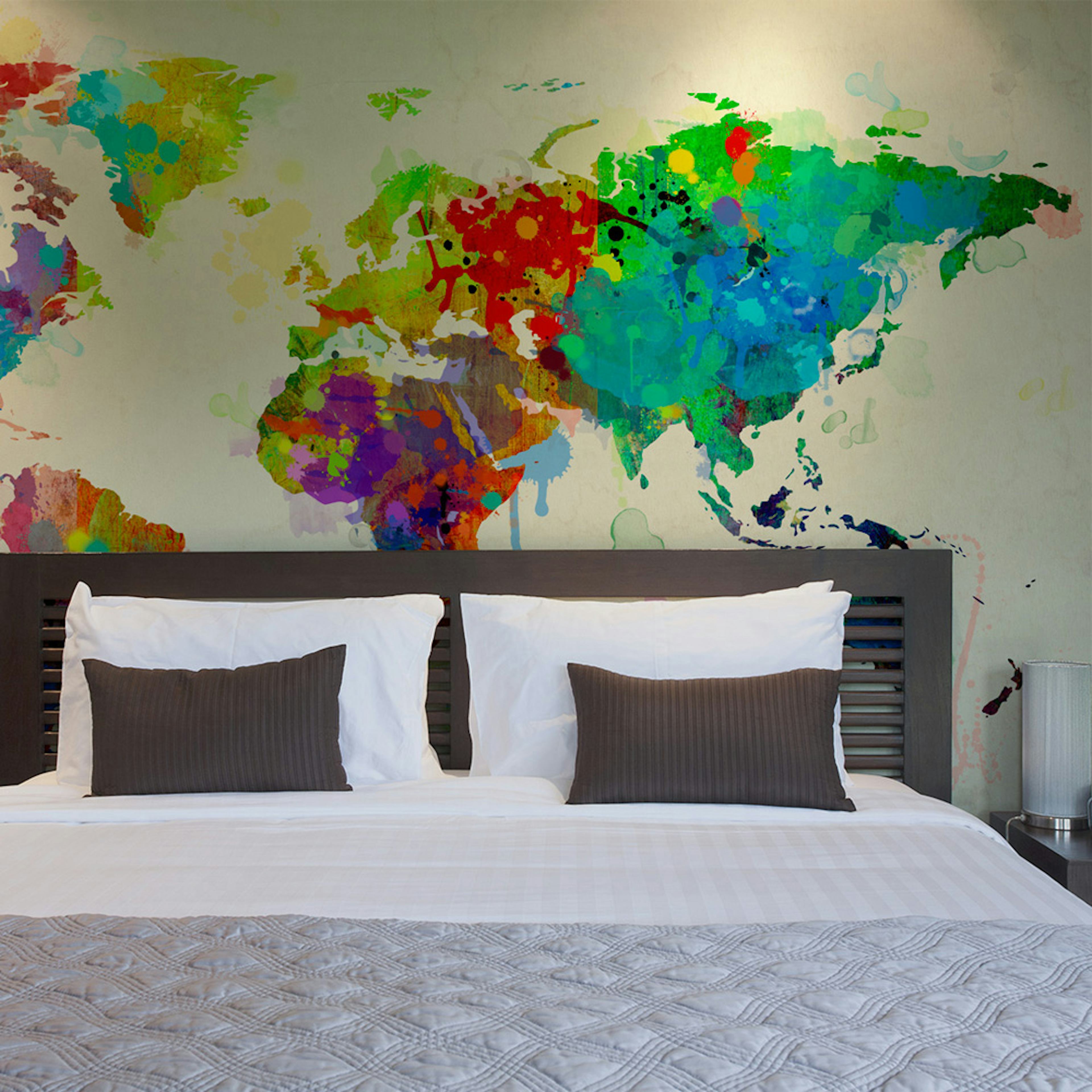 Fototapet Arkiio Paint Splashes Map Of The World