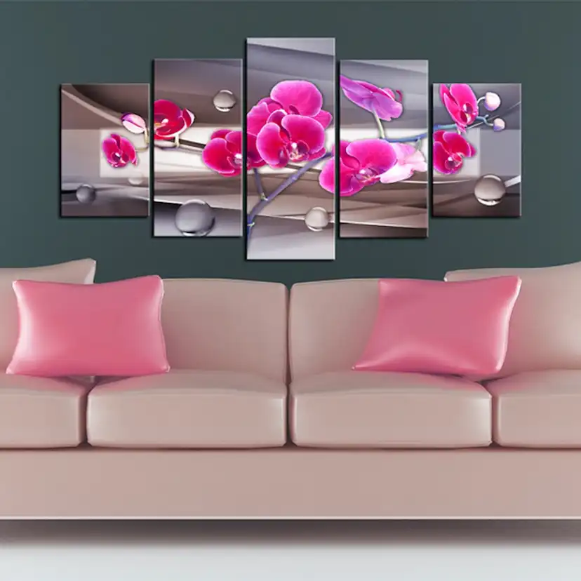 Tavla Arkiio Orkidé På En Dämpad Bakgrund 200x100